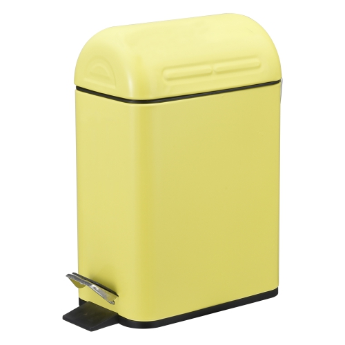 Rectangular stainless steel foot pedal waste rubbish garbage bin