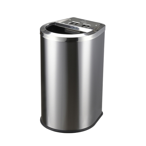 Stainless steel shopping mall hotel lobby ashtray stand with metal liner