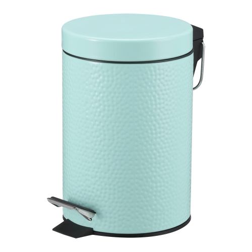 Stainless steel hammer pattern step pedal dustbin waste bin with soft closing
