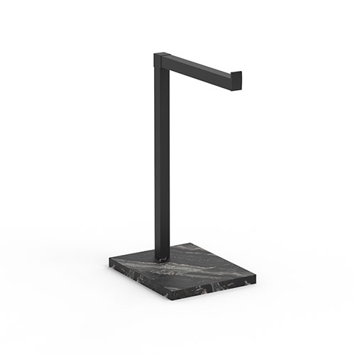 Single bar Countertop black white marble base hand towel drying stand