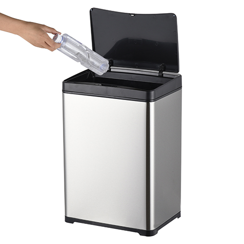 Square stainless steel sensor touchless dustbin trash can waste bin factory manufacturer