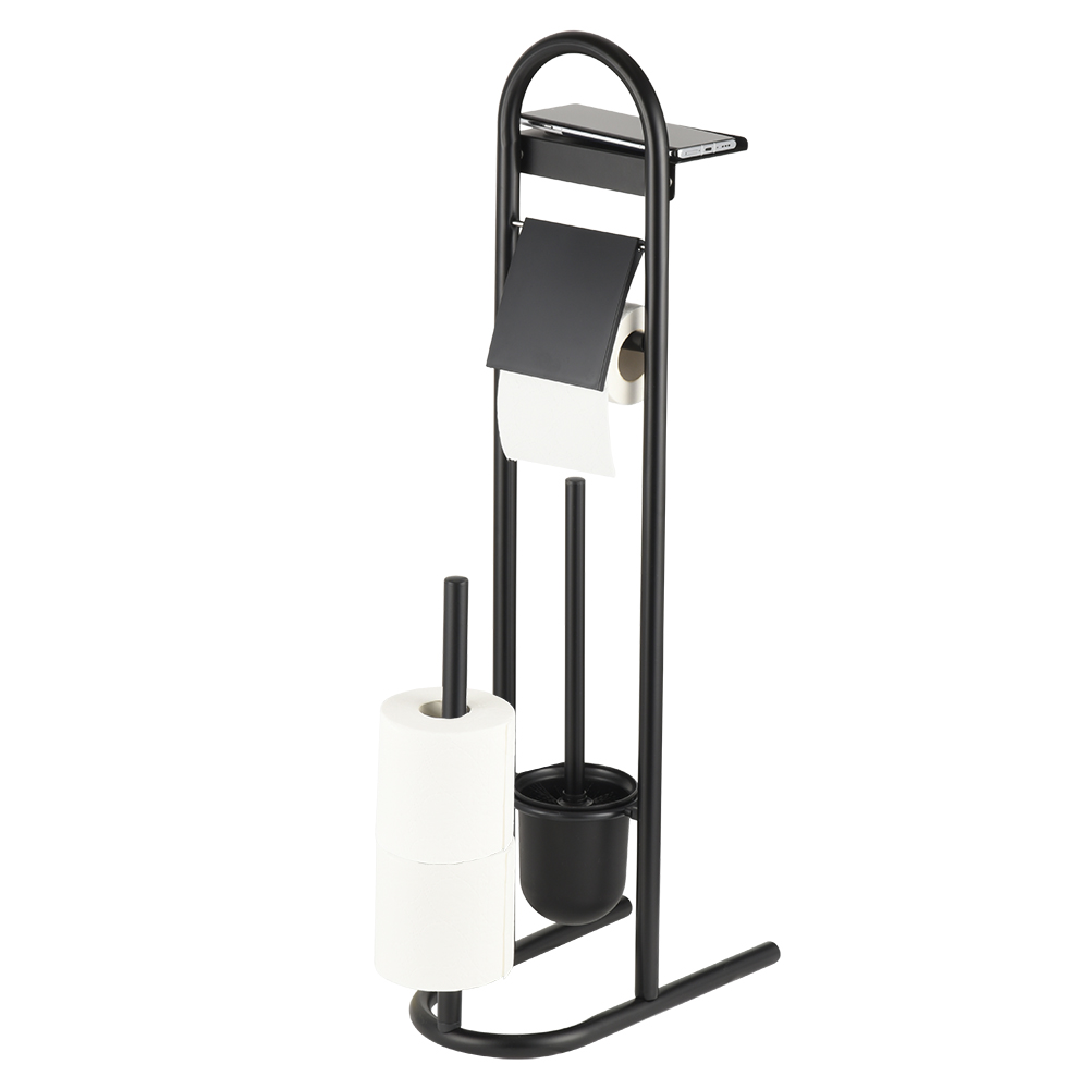 Black chrome stainless steel bathroom toilet paper tissue roll holder