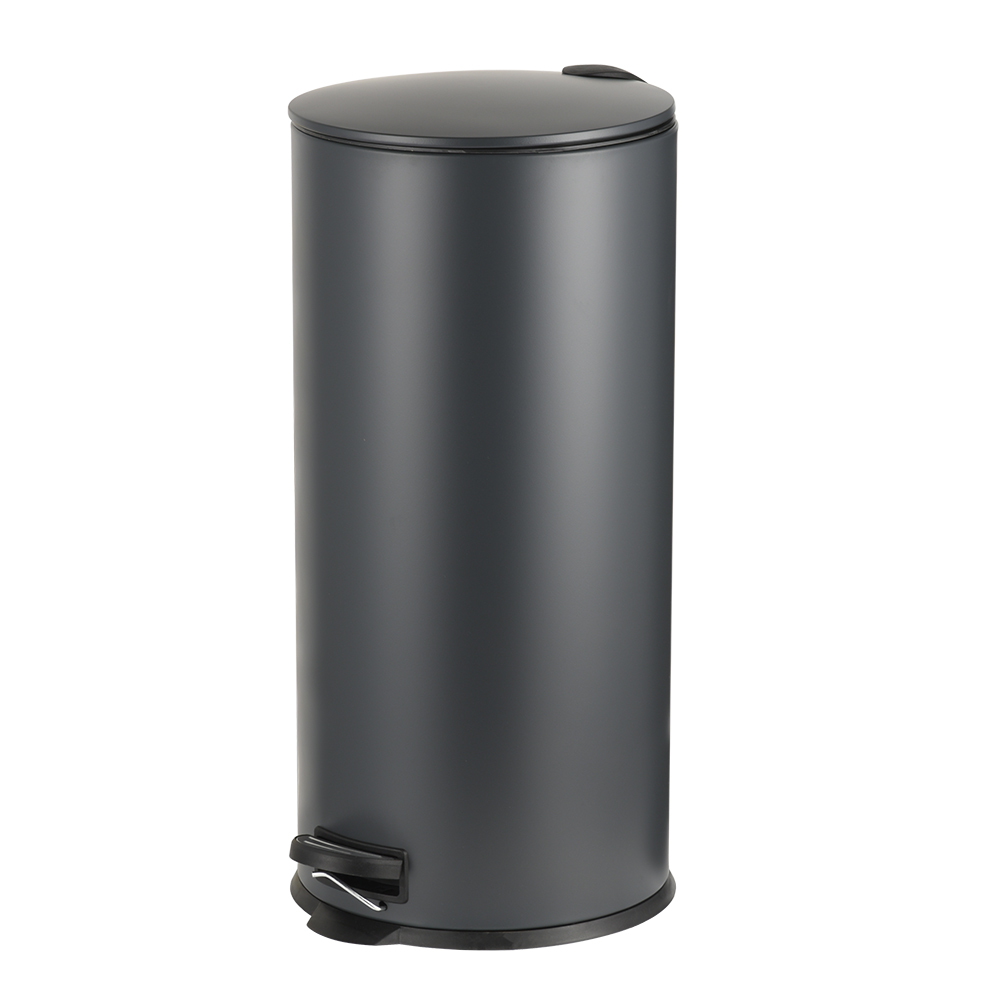 30 liters 8 gal stainless steel kitchen foot pedal dustbin with soft slow close function